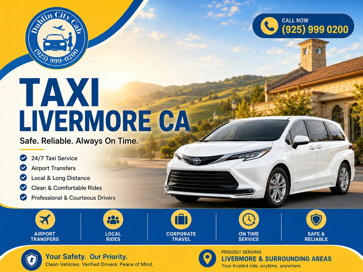 Taxi Livermore CA services providing comfortable local transportation solutions