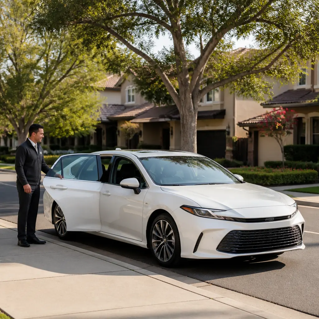 Taxi service in San Ramon, CA with a clean vehicle ready for local pickup